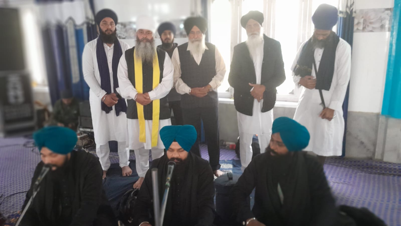 Gurmati program dedicated to Prakotsav of Dhandhan Shri Guru Nanak Dev Maharaj was organized at Gurdwara Tap Asthan Shri Maan Sant Baba Shobha Singh Ji Village Langeri.